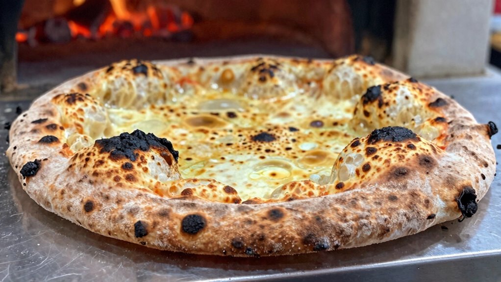 uneven charring on crust