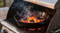 using cast iron on pellet grill