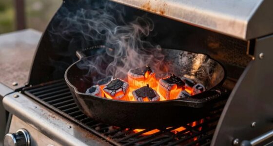 using cast iron on pellet grill