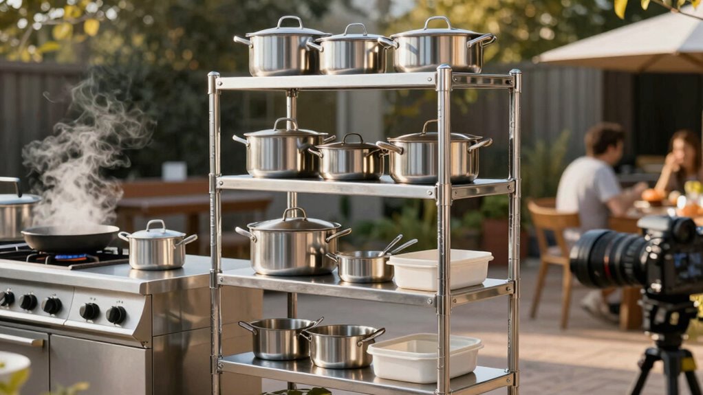 weatherproof durable outdoor shelving