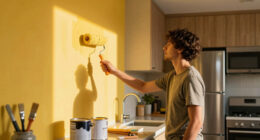 This Bold Paint Choice Turned a Kitchen Eyesore Into a Major Design Feature