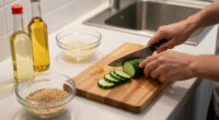 Cucumber Salad With Sesame And Rice Vinegar