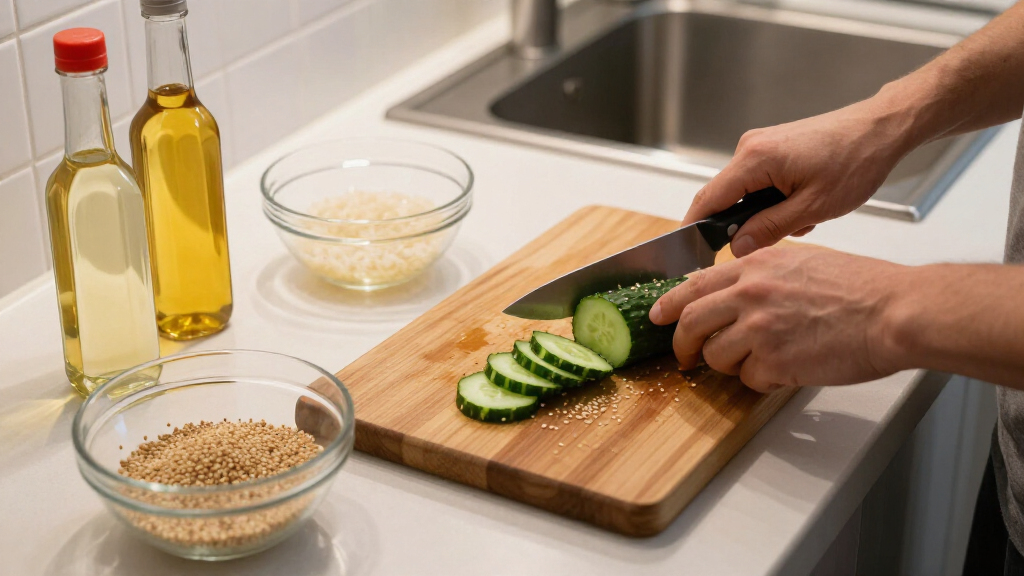 Cucumber Salad With Sesame And Rice Vinegar