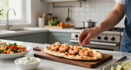Greek Shrimp Pitas