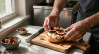 Hamburger Con Fichi, Stracciatella E Cipolle Caramellate