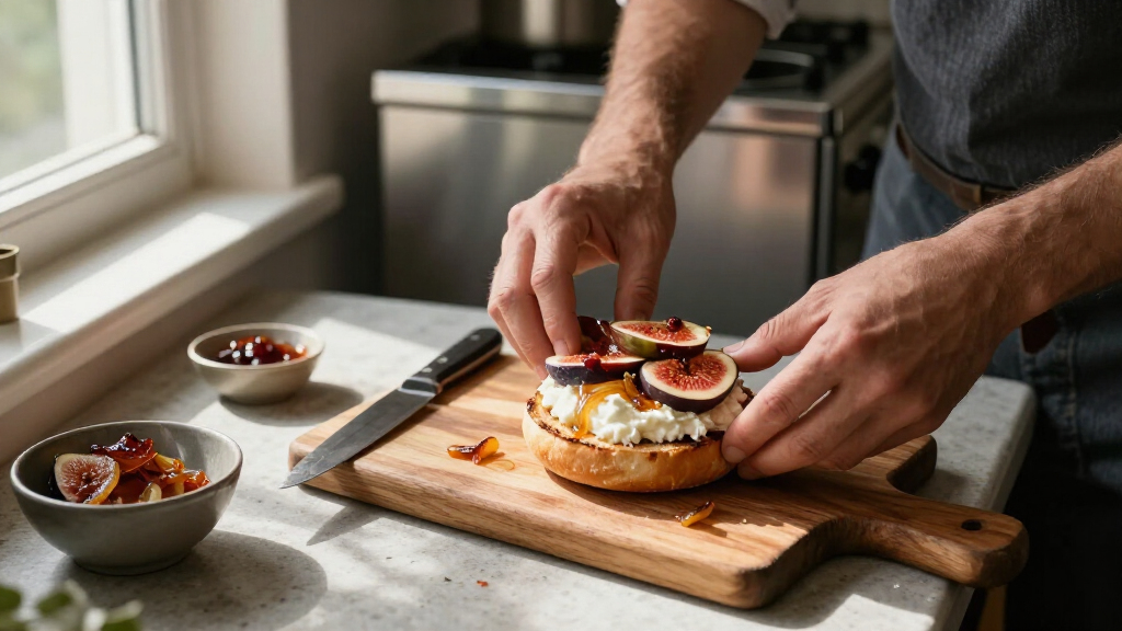 Hamburger Con Fichi, Stracciatella E Cipolle Caramellate