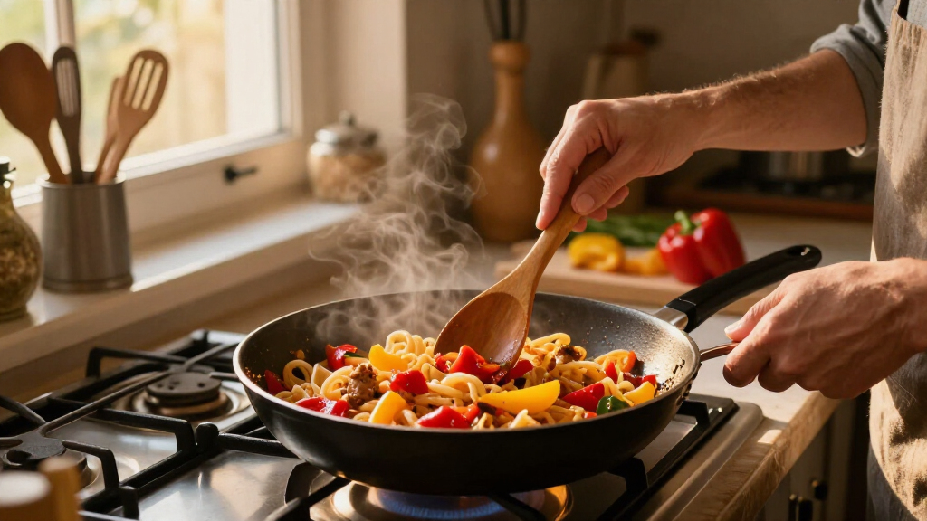 Pasta Con Pollo E Peperoni
