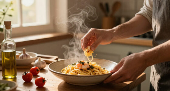 Pasta Con Scampi E «Ferfelloni»