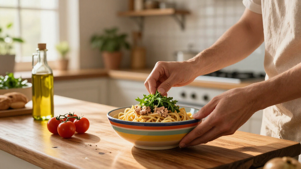 Pasta Di Avena Con Tonno E Pesto Di Rucola