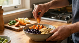 Roasted Sweet Potato, Black Bean, And Quinoa Salad