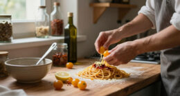 Spaghetti Con Colatura Di Alici, ’Nduja, Limone E Pomodorini Gialli