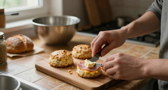 Ham And Cheese Butter-Swim Biscuits