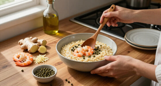 Risotto Con Gamberi, Zenzero E Capperi