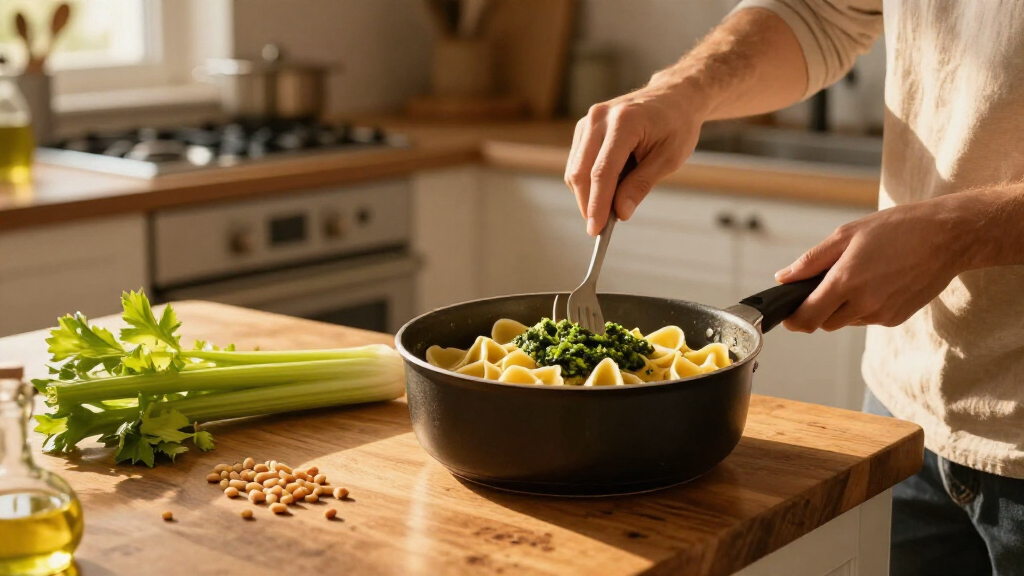 Trofie Al Pesto Di Sedano