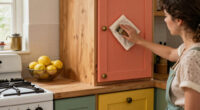 A Colorful Cottage Redo Brought Warmth To This Kitchen's Original Cabinets