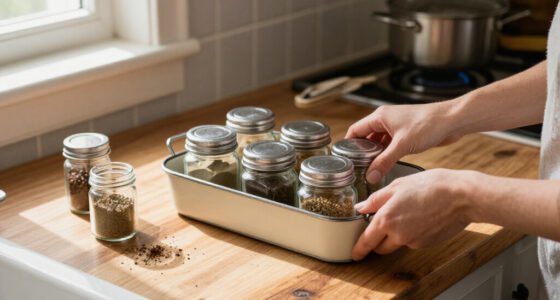 Repurpose A Casserole Holder Into A Spice Rack That Adds Vintage Charm